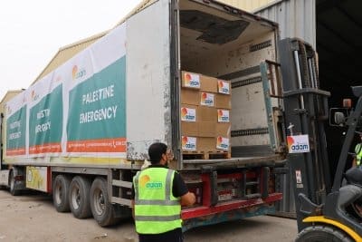 gaza emergency aid truck